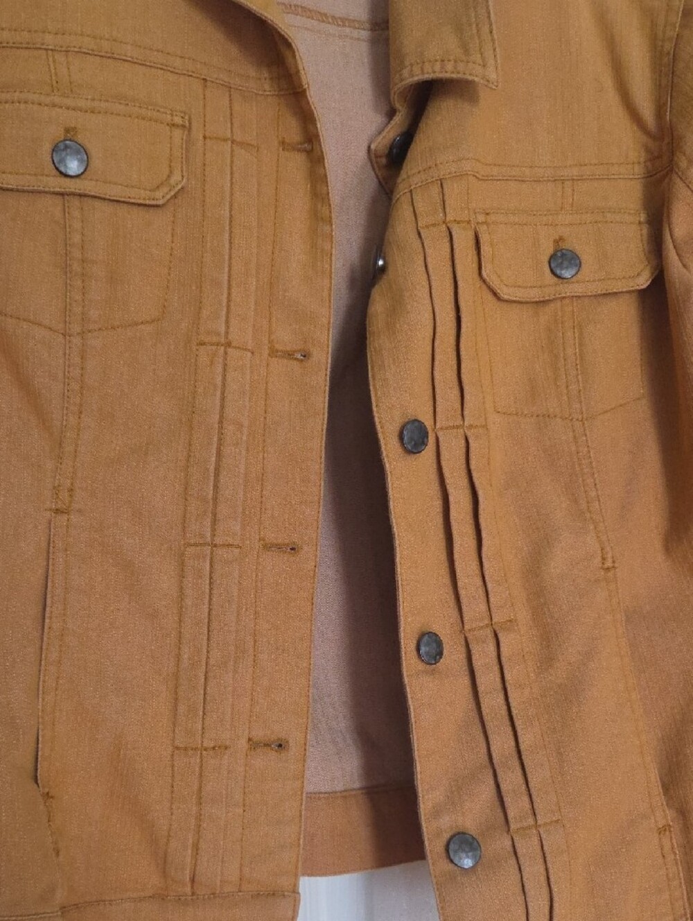 Size 14/16 Mustard Yellow Women's Trucker Jacket - Picture 3 of 4